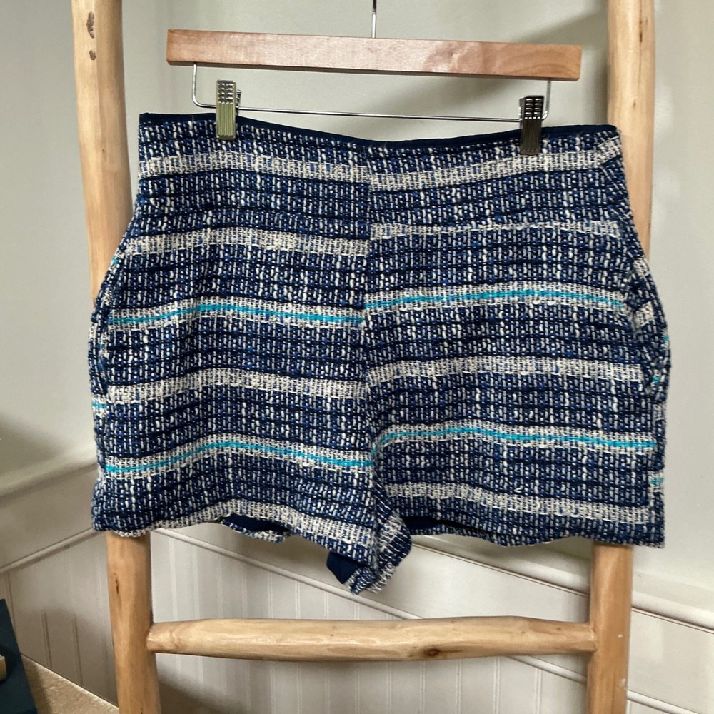 High Waist Navy Tweed Shorts - Never a Wallflower